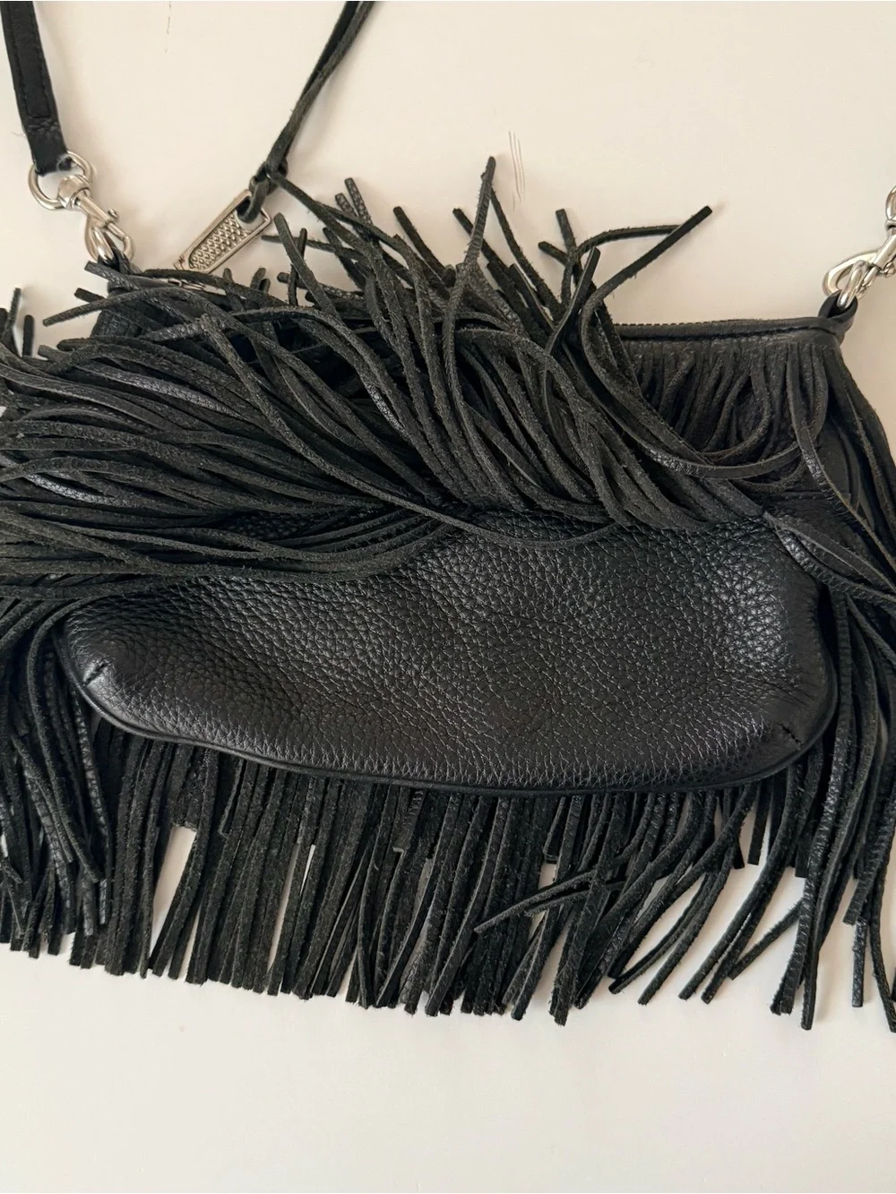 Rebecca Minkoff Black Fringe Leather Crossbody